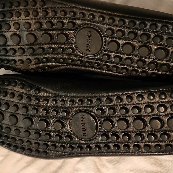 GUCCI BLACK LEATHER HORSEBIT SLIP ON LOAFERS - Picture 6 of 12